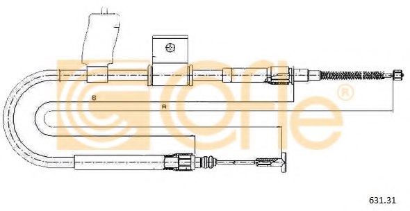 COFLE 631.31 Cable, parking brake